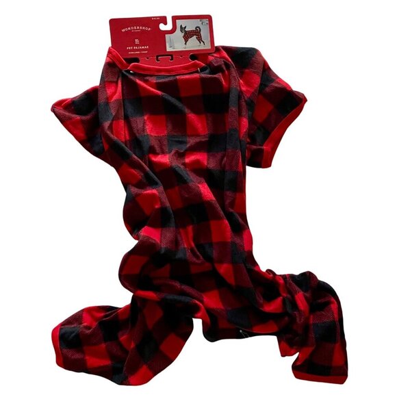 Wondershop Pet Pajamas Buffalo Check Black Red Dog XL NEW NWT - Picture 3 of 8